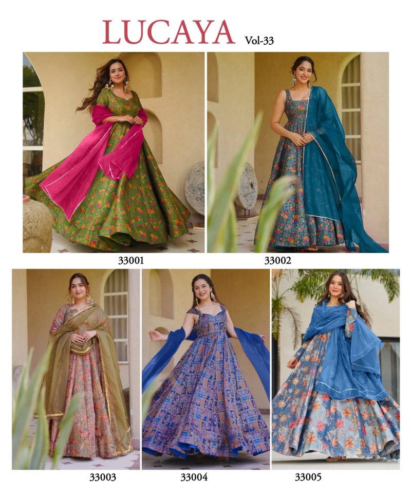 Lucaya Vol 33 By Lucaya Silk Heavy Digital Printed Gown